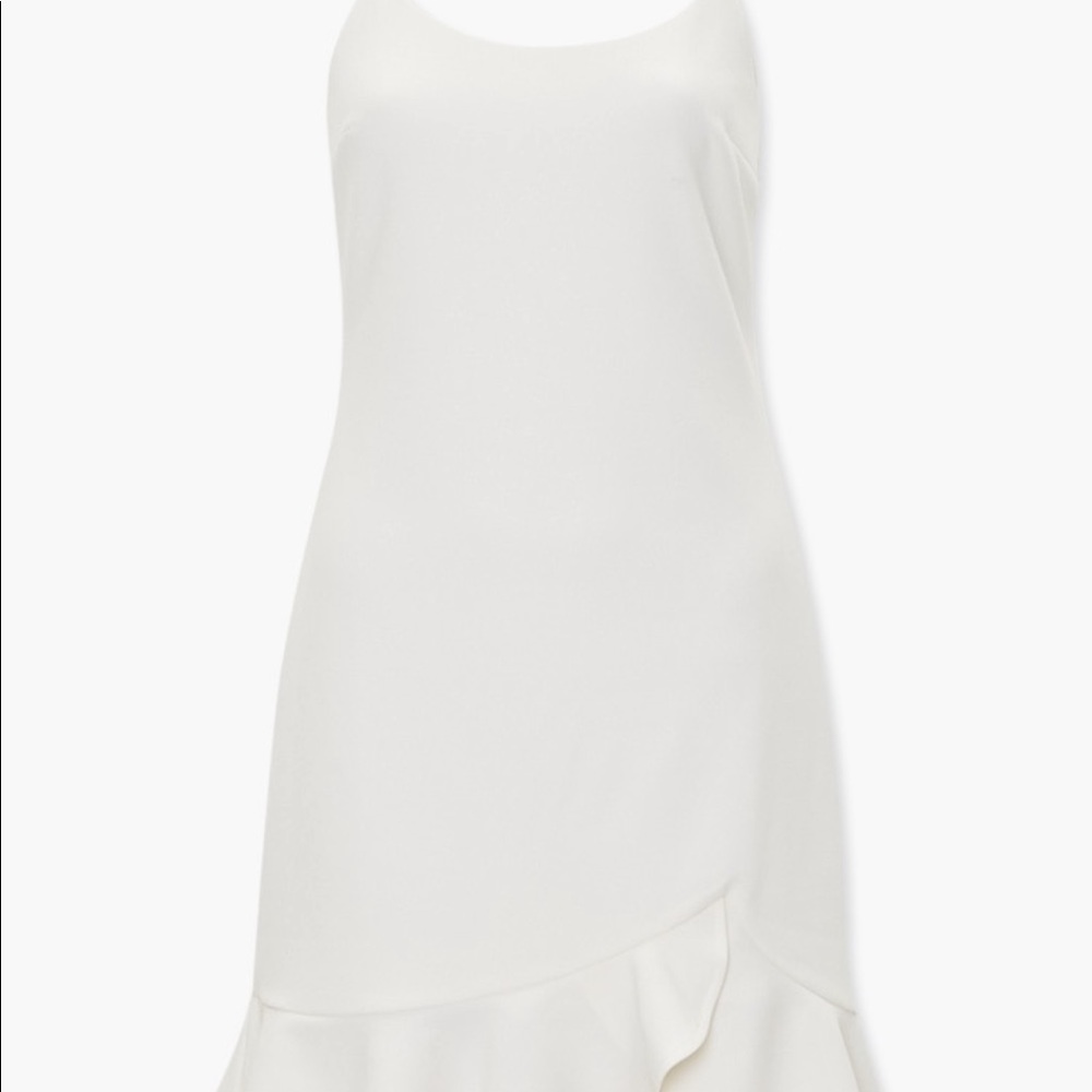 Ruffle tulip-hem mini dress